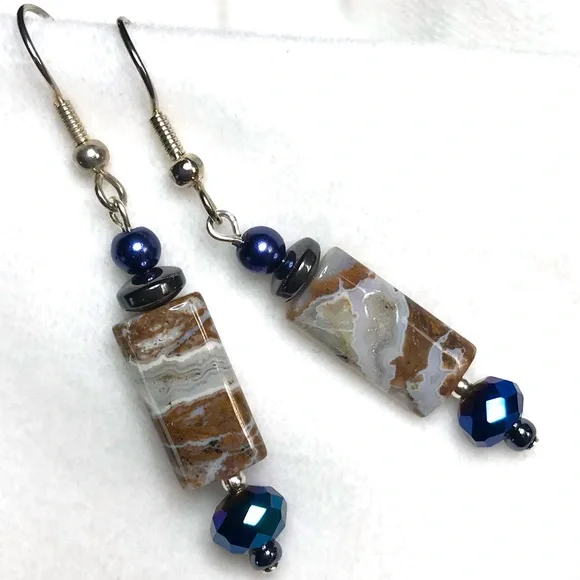 Handmade Earrings with Vintage and Modern Elements (E140-5H) - Picture 1 of 3